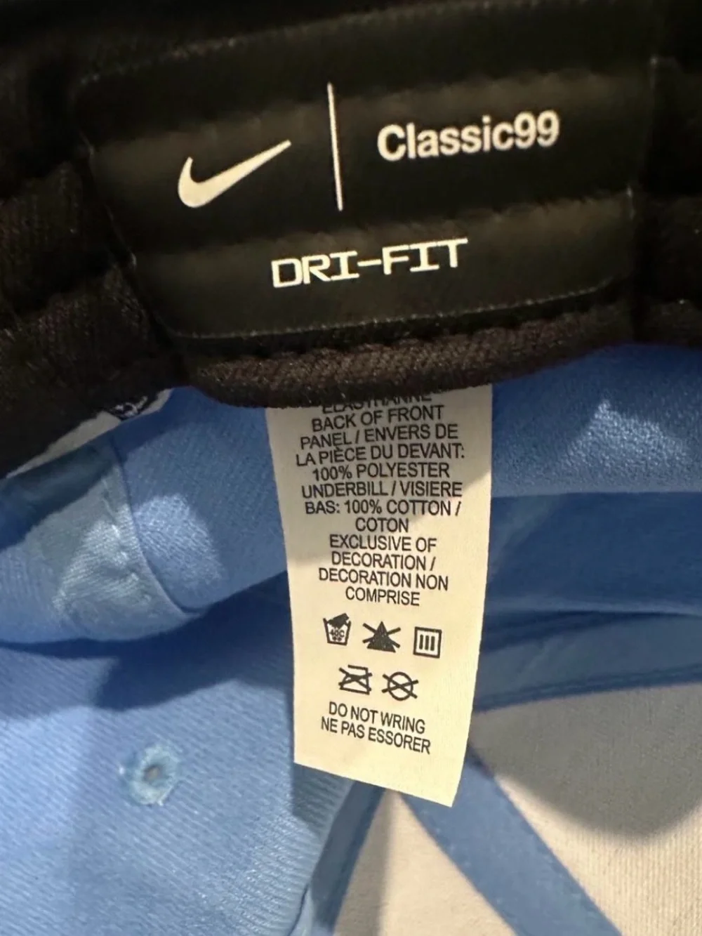 Nike Carolina Blue  Fitted Baseball Hat with White Logo  Size M\L